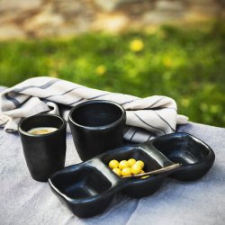 Noa - Snackskl 3 firkantede p stribe